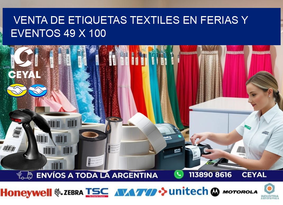 Venta de Etiquetas Textiles en Ferias y Eventos 49 x 100