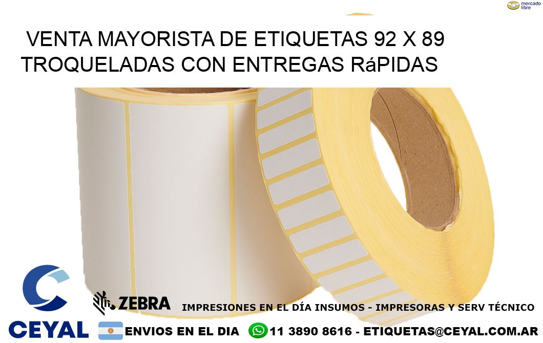Venta mayorista de etiquetas 92 x 89 troqueladas con entregas rápidas