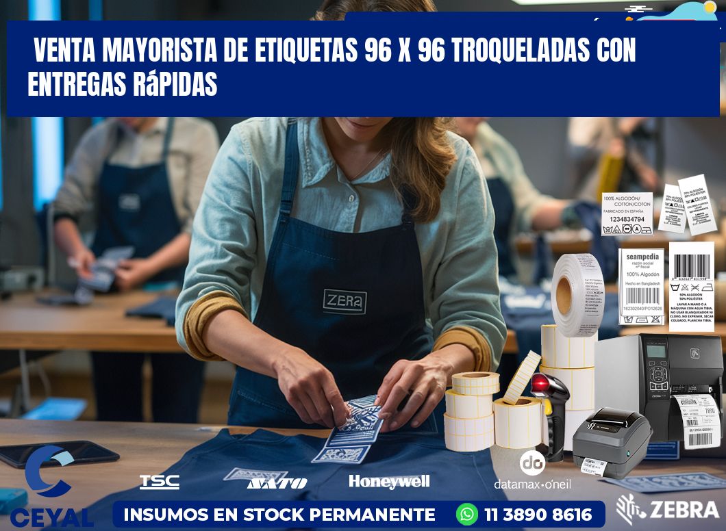 Venta mayorista de etiquetas 96 x 96 troqueladas con entregas rápidas