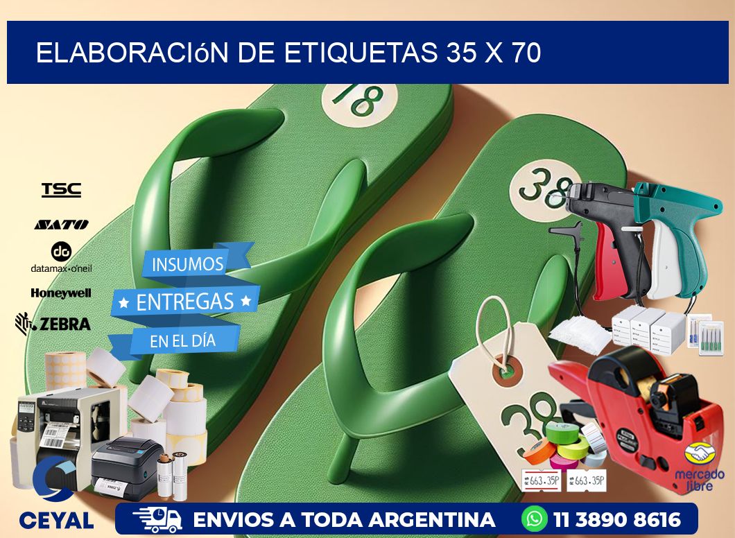 elaboración de etiquetas 35 x 70