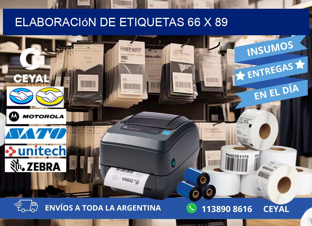 elaboración de etiquetas 66 x 89