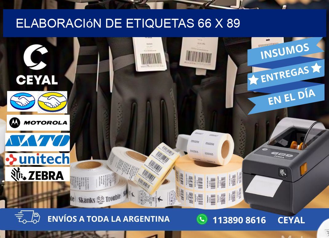 elaboración de etiquetas 66 x 89