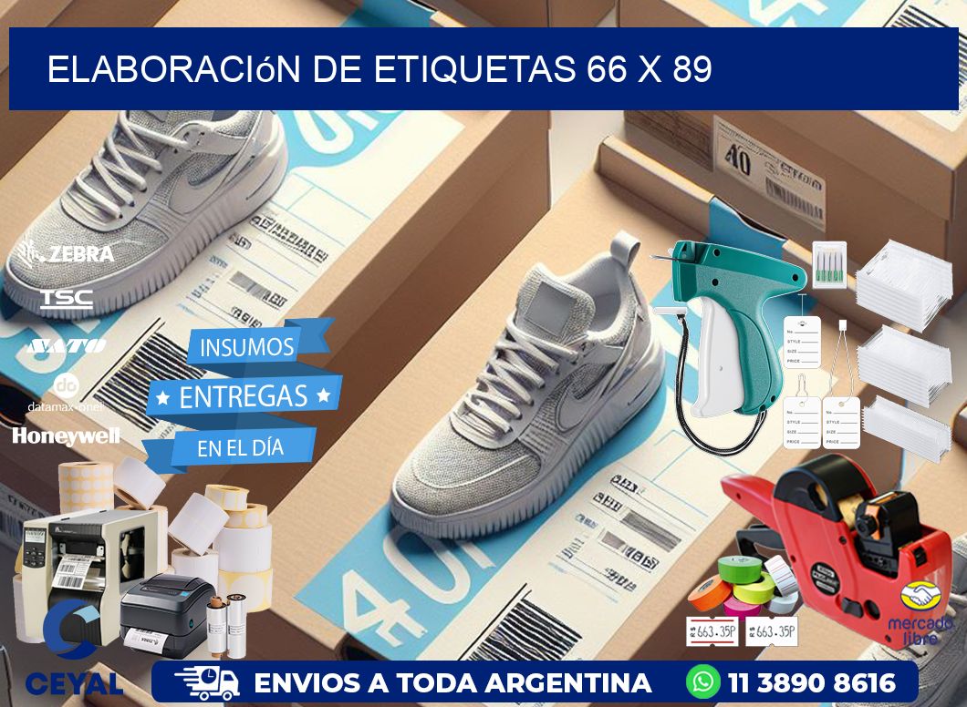elaboración de etiquetas 66 x 89