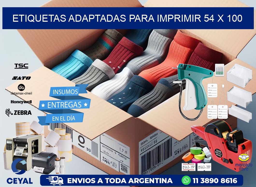 etiquetas adaptadas para imprimir 54 x 100