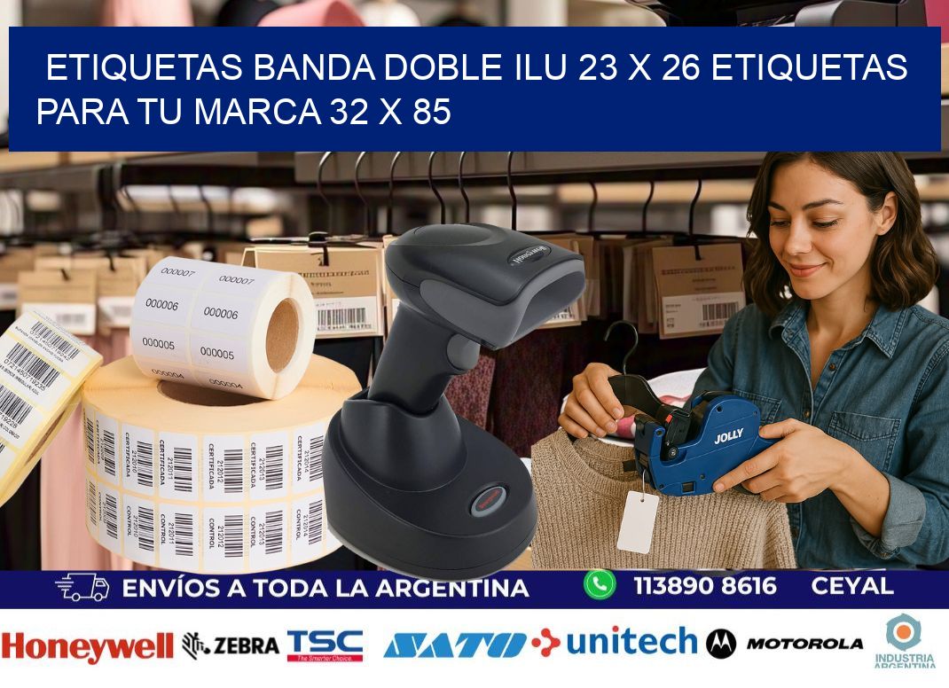 etiquetas banda doble ilu 23 x 26 etiquetas para tu marca 32 x 85