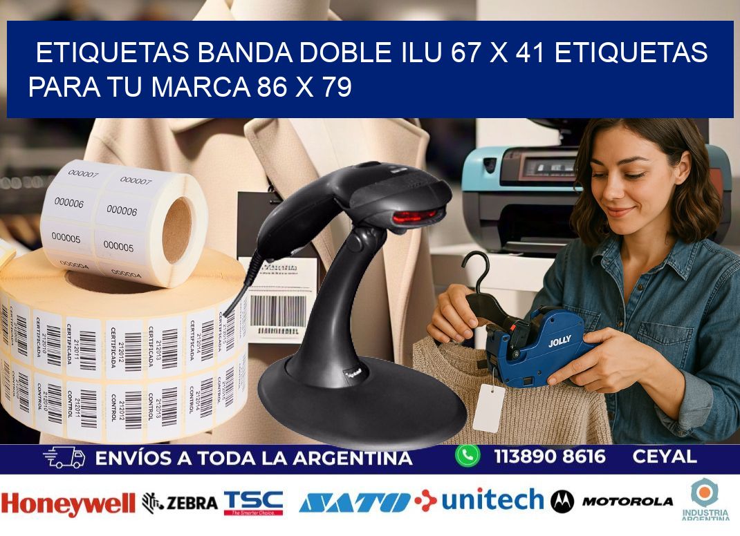 etiquetas banda doble ilu 67 x 41 etiquetas para tu marca 86 x 79