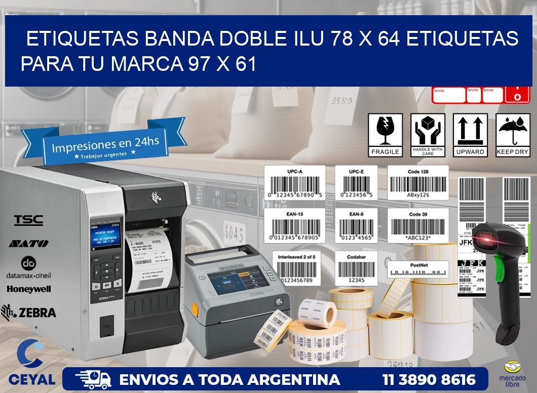 etiquetas banda doble ilu 78 x 64 etiquetas para tu marca 97 x 61