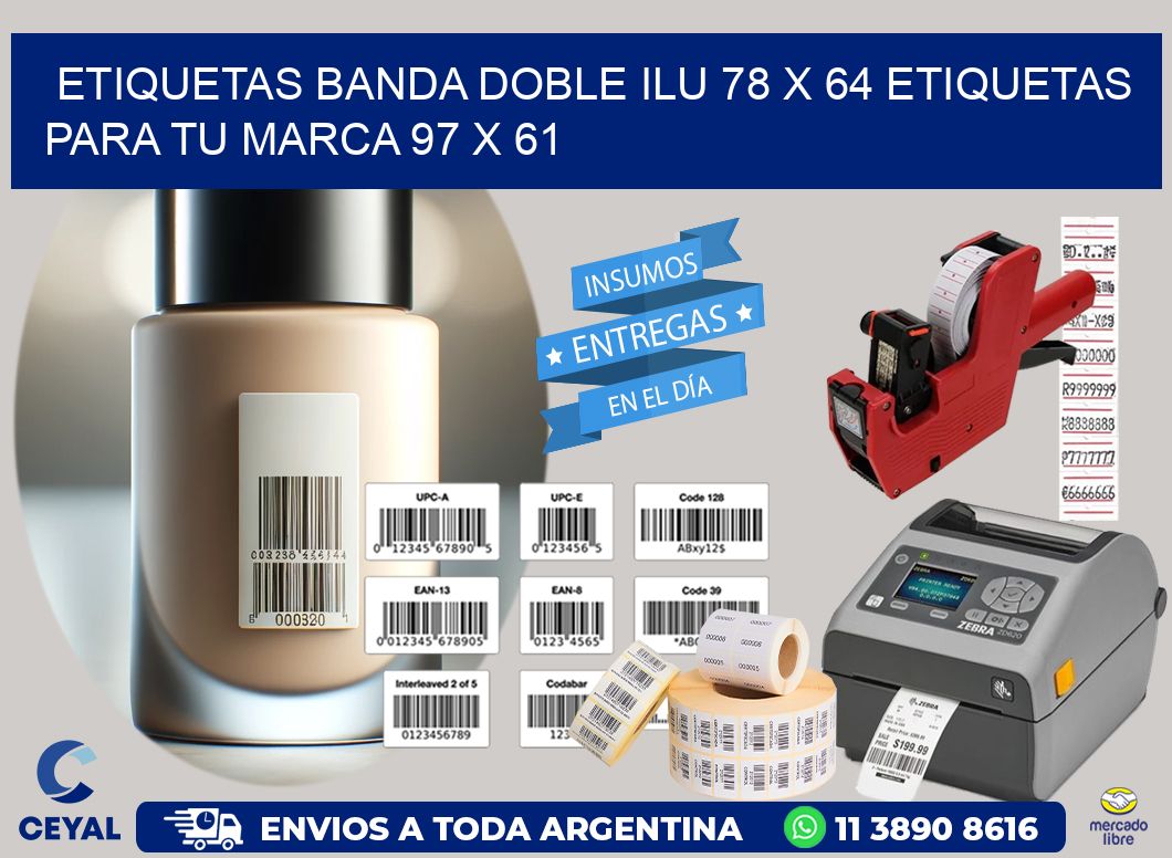 etiquetas banda doble ilu 78 x 64 etiquetas para tu marca 97 x 61