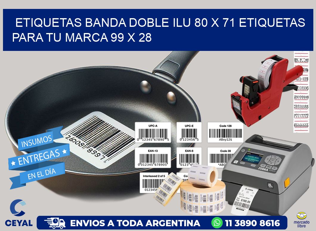 etiquetas banda doble ilu 80 x 71 etiquetas para tu marca 99 x 28