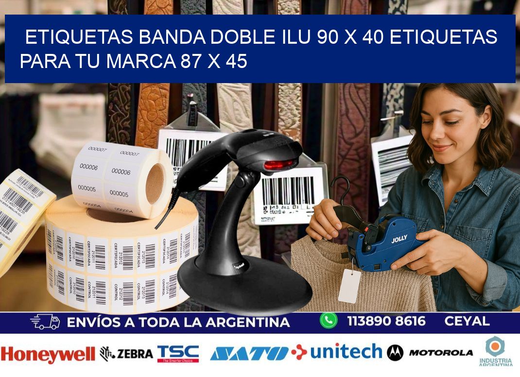 etiquetas banda doble ilu 90 x 40 etiquetas para tu marca 87 x 45