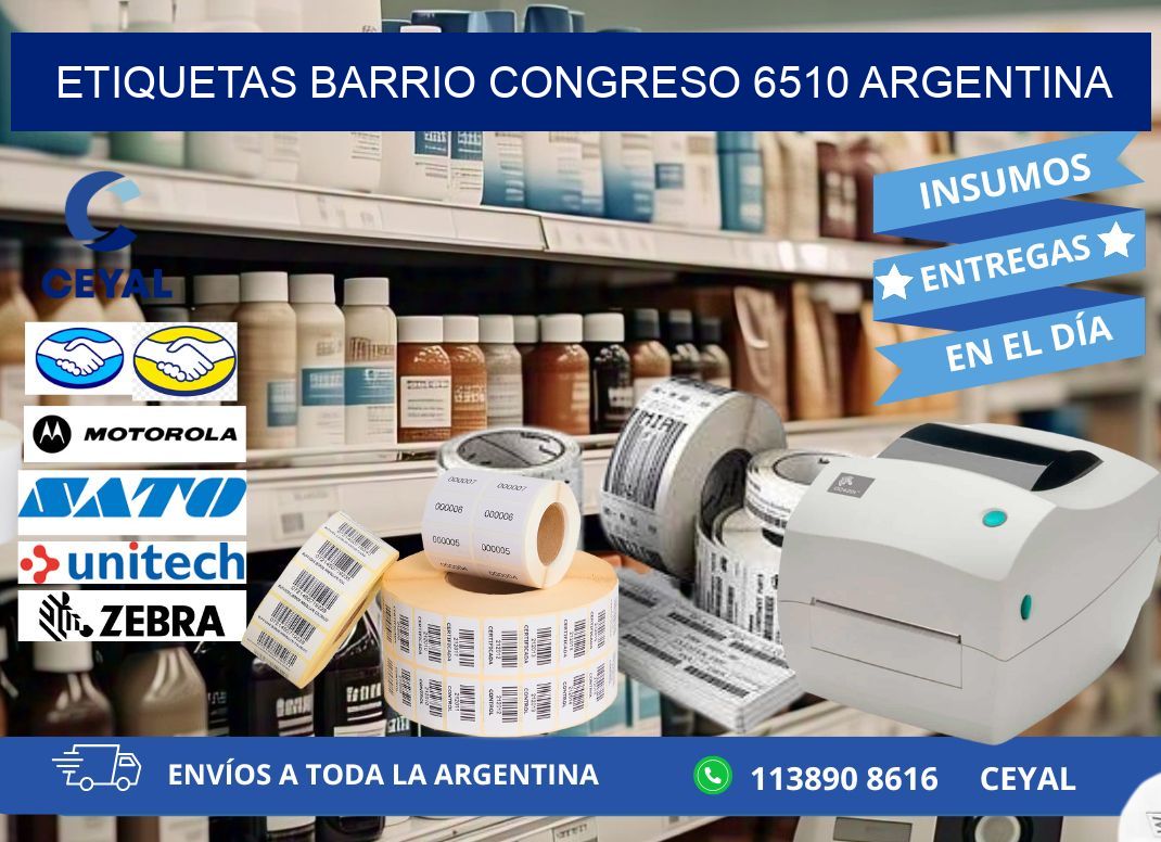 etiquetas barrio congreso 6510 argentina