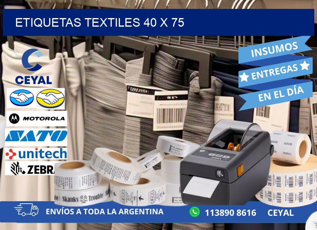 etiquetas textiles 40 x 75