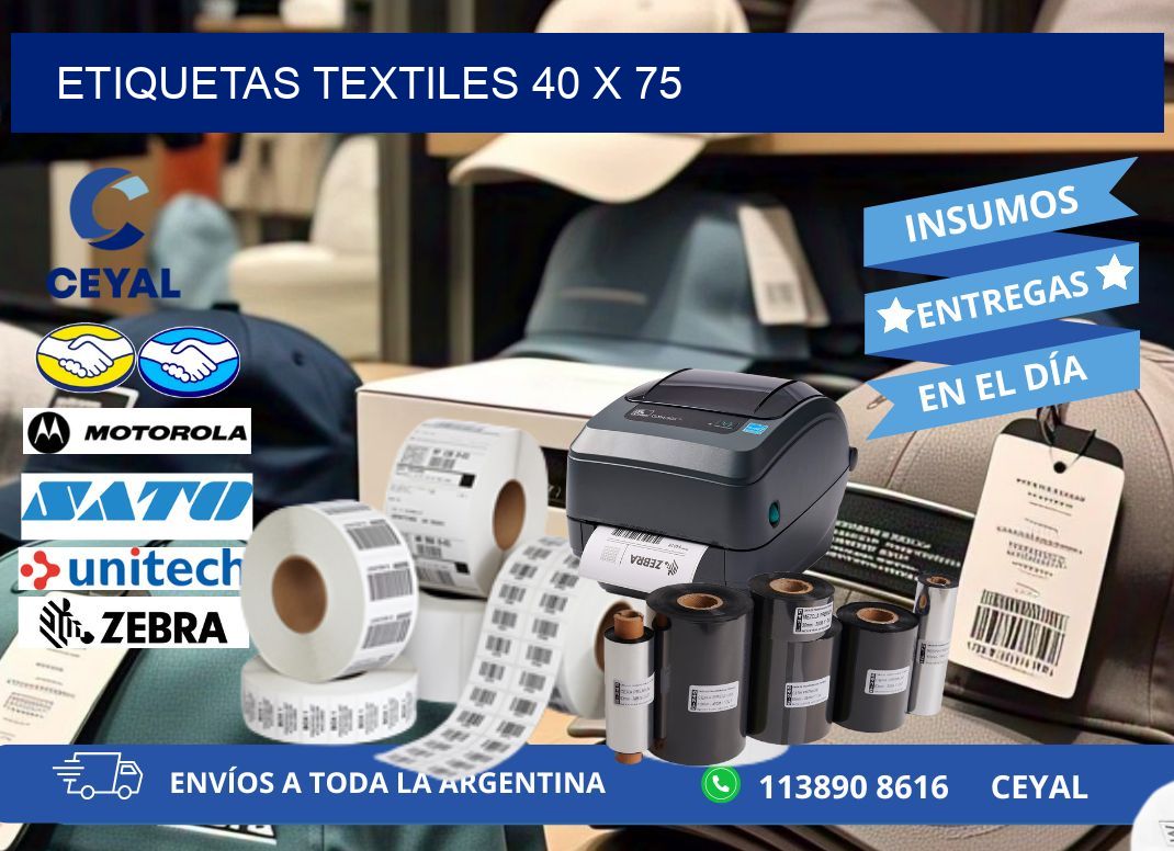 etiquetas textiles 40 x 75