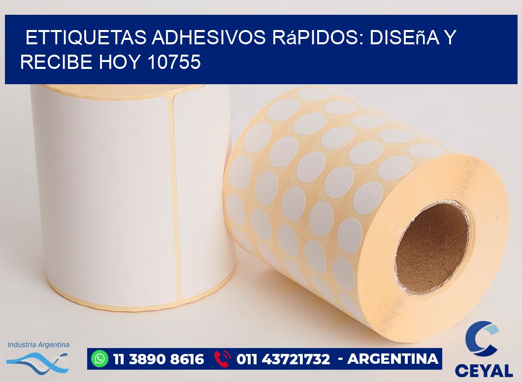 ettiquetas Adhesivos Rápidos: Diseña y Recibe Hoy 10755