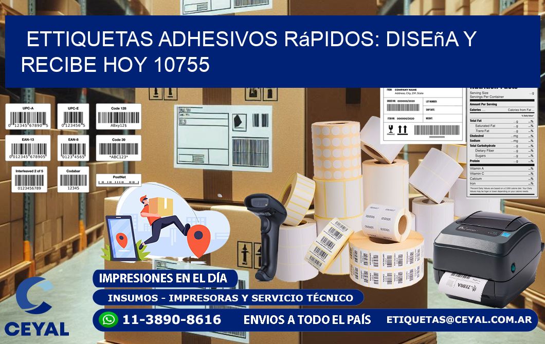 ettiquetas Adhesivos Rápidos: Diseña y Recibe Hoy 10755