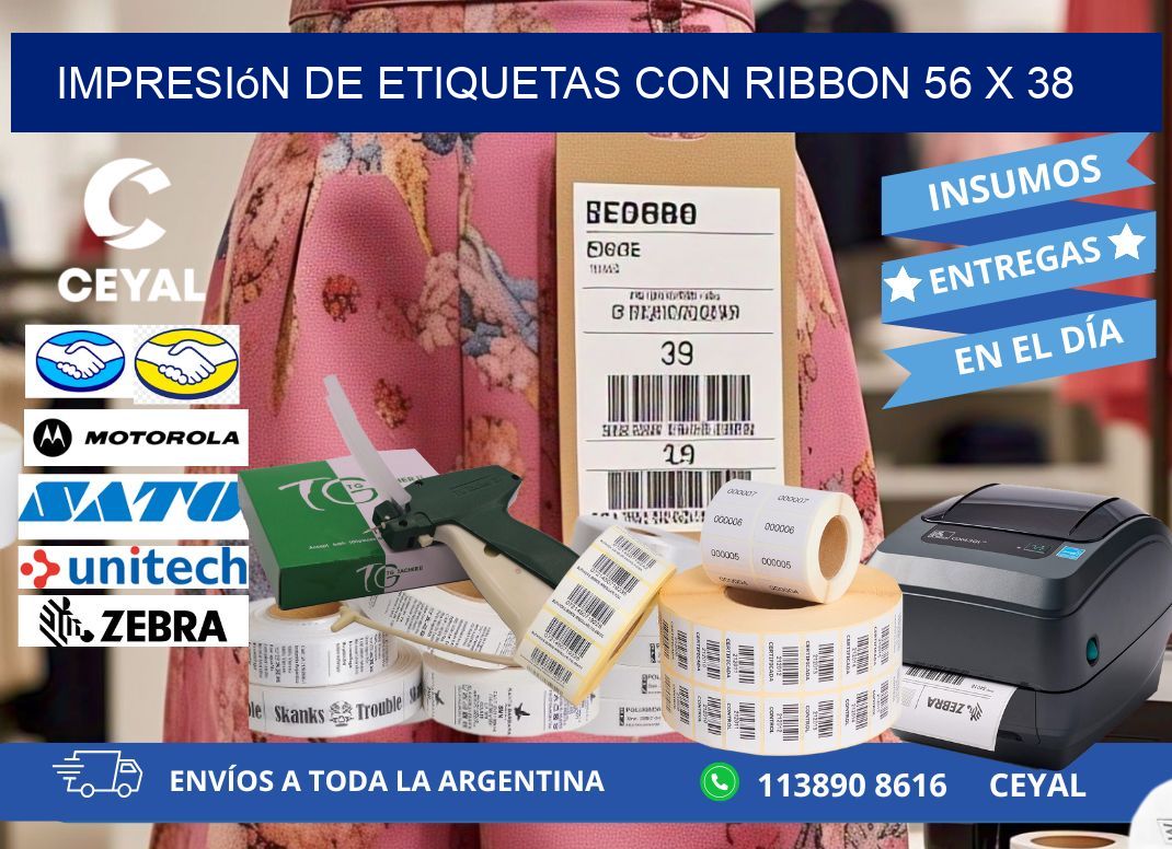impresión de etiquetas con ribbon 56 x 38