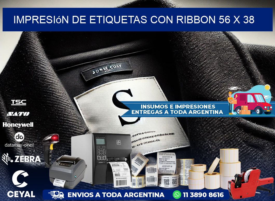 impresión de etiquetas con ribbon 56 x 38