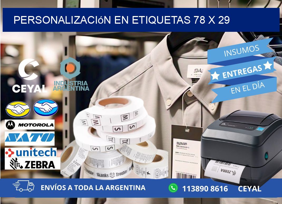 personalización en etiquetas 78 x 29