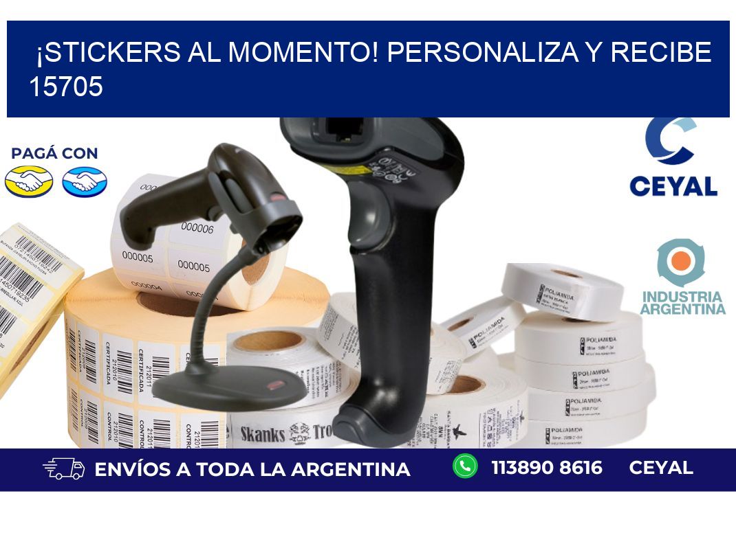 ¡Stickers al Momento! Personaliza y Recibe 15705