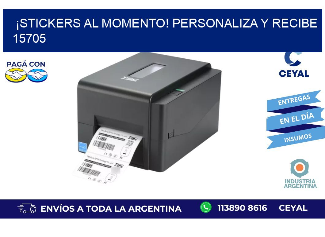 ¡Stickers al Momento! Personaliza y Recibe 15705