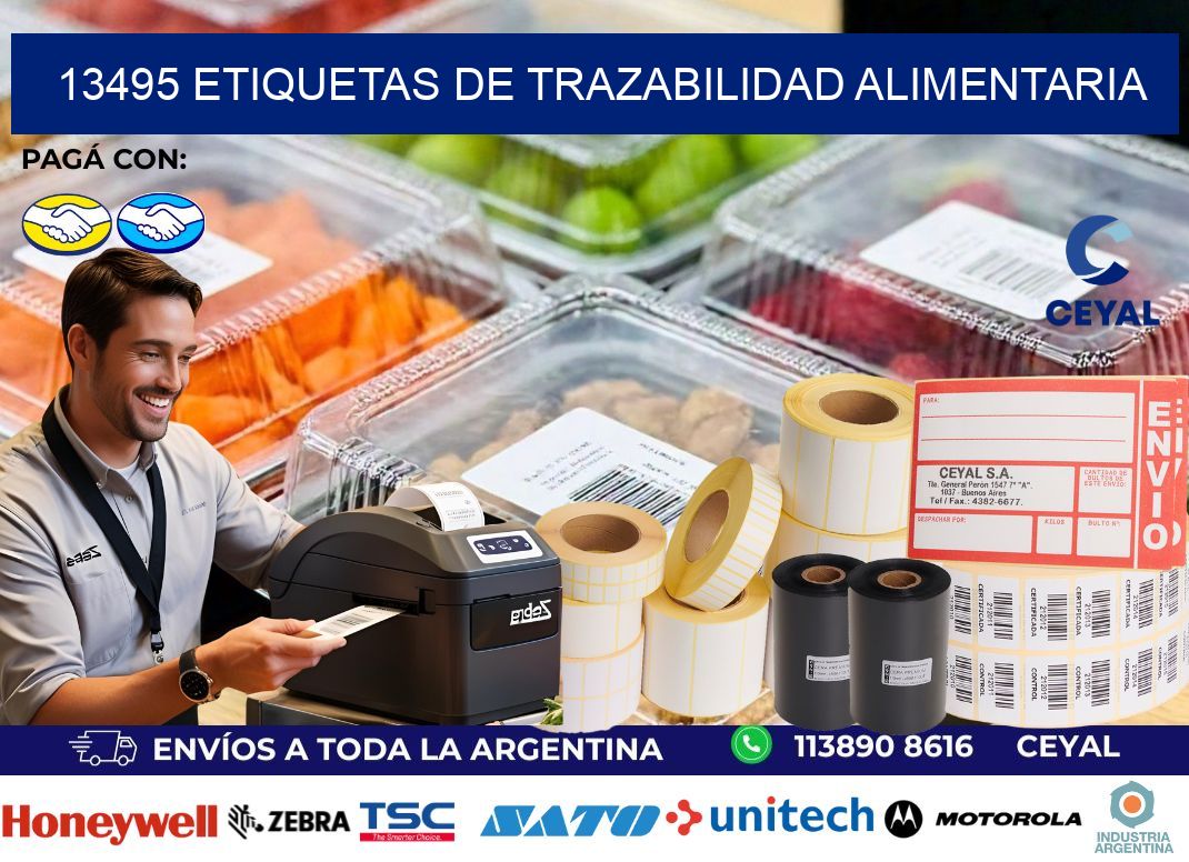13495 Etiquetas de trazabilidad alimentaria