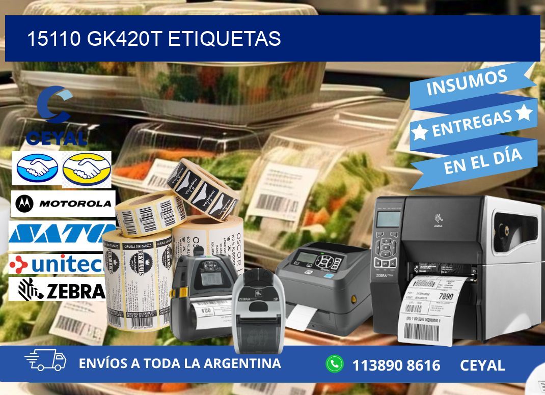 15110 GK420T etiquetas