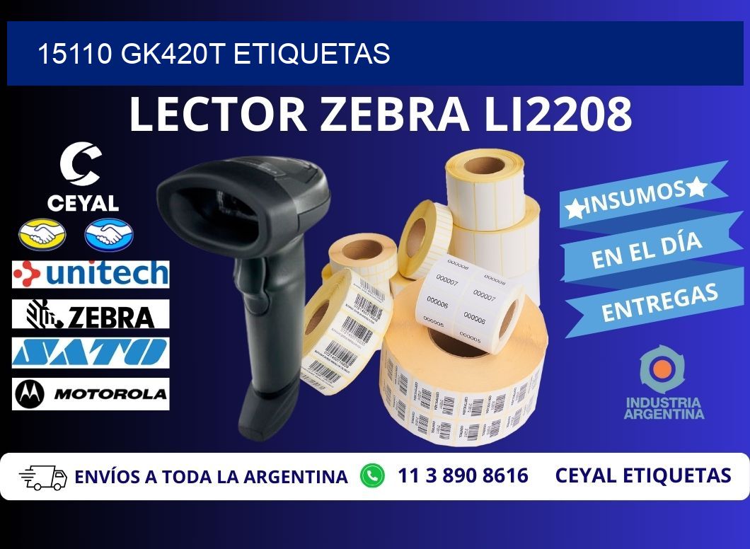 15110 GK420T etiquetas