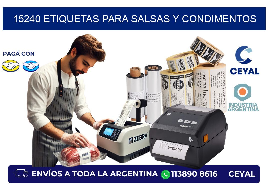 15240 Etiquetas para salsas y condimentos