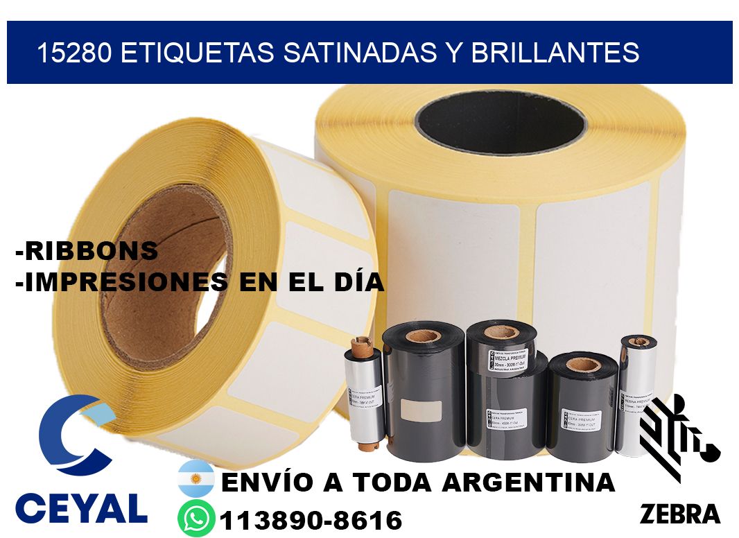 15280 Etiquetas satinadas y brillantes