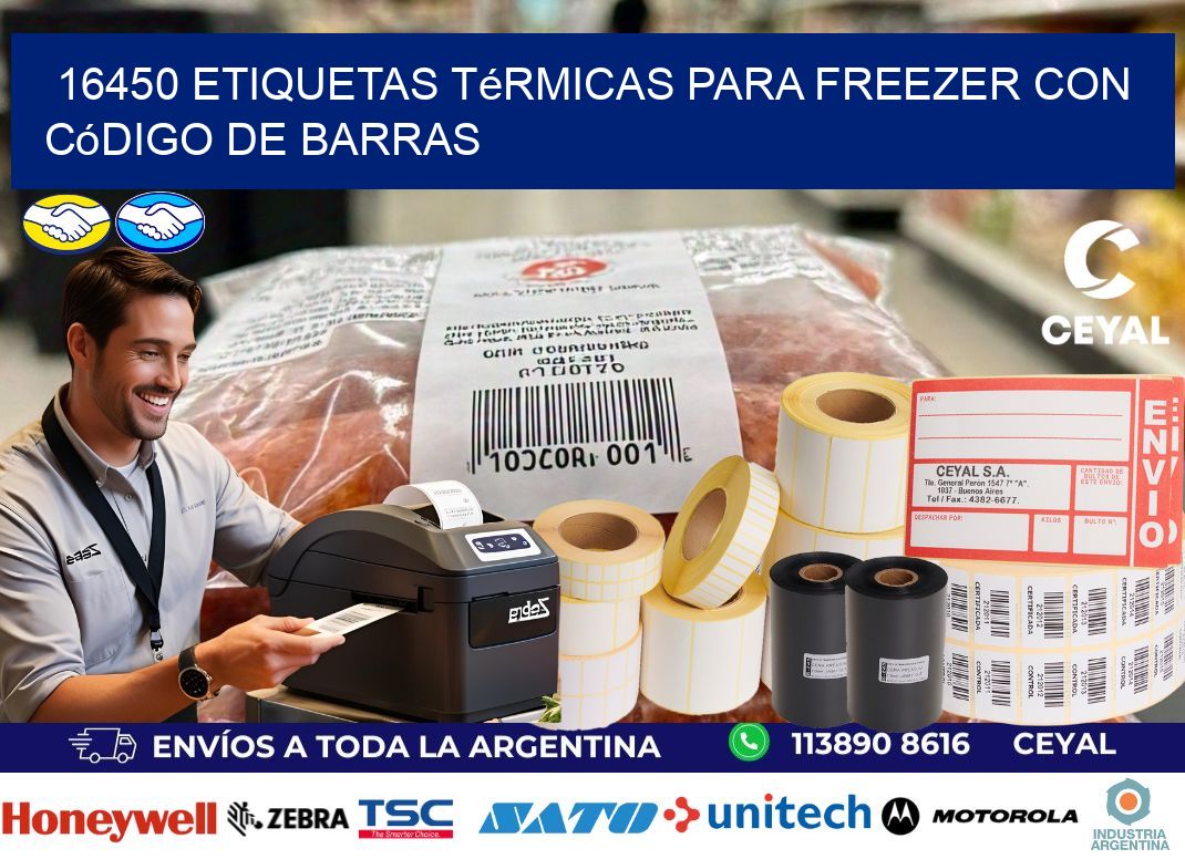 16450 etiquetas térmicas para freezer con código de barras