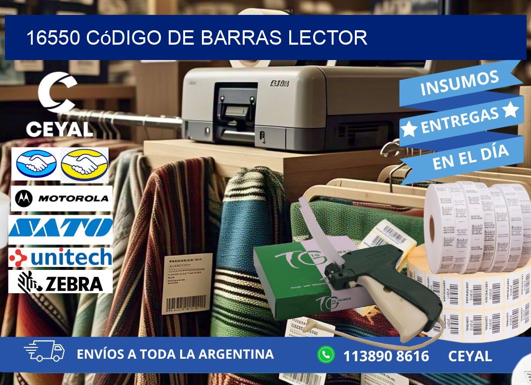 16550 Código de barras lector