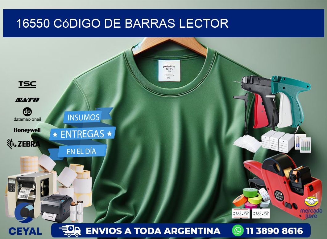 16550 Código de barras lector