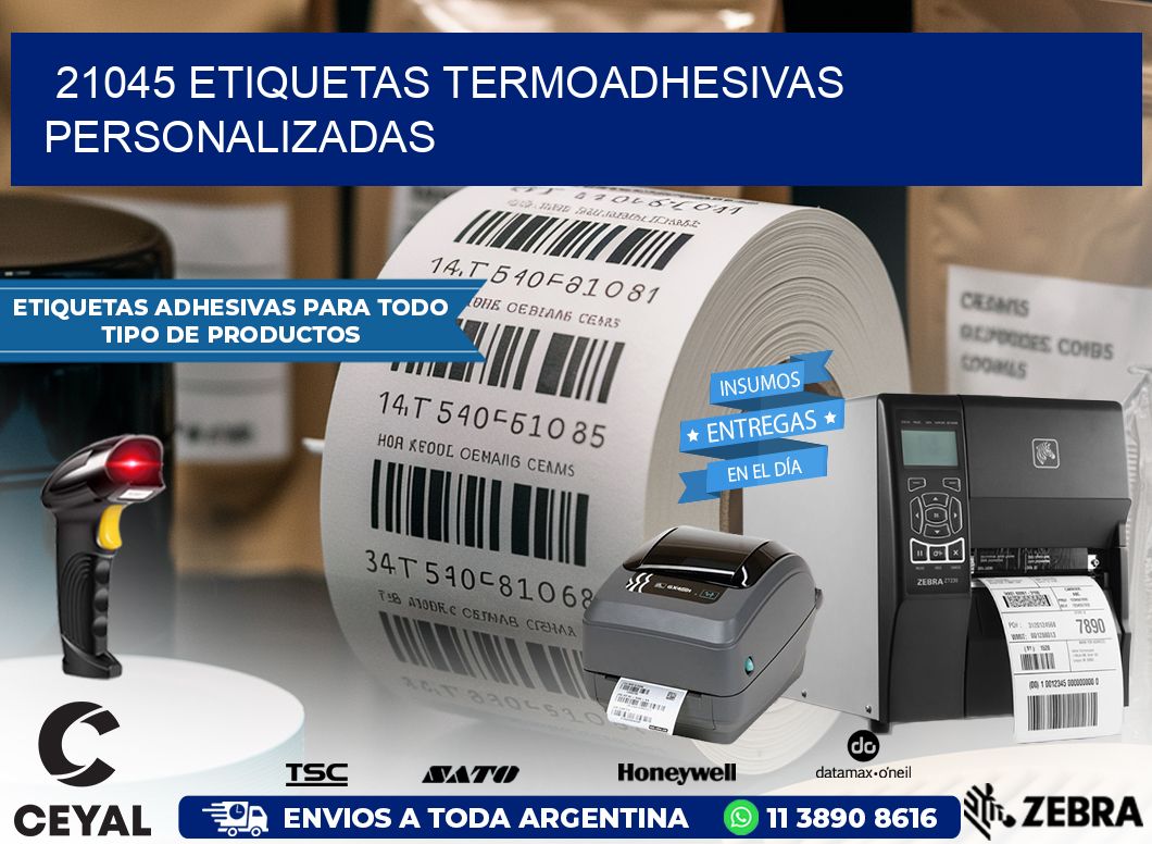 21045 Etiquetas termoadhesivas personalizadas