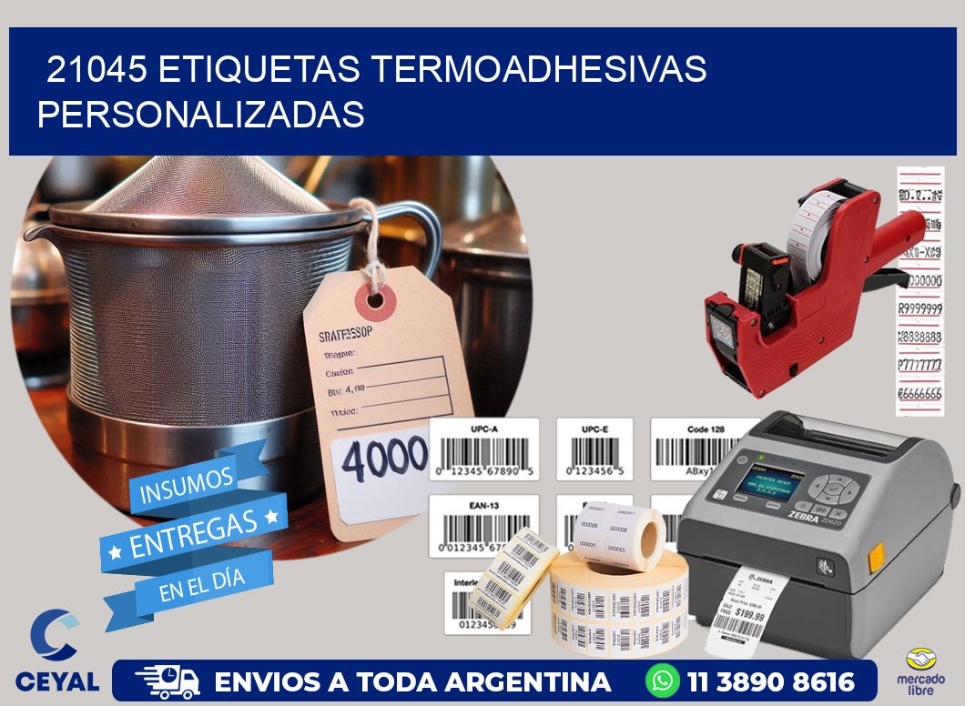21045 Etiquetas termoadhesivas personalizadas