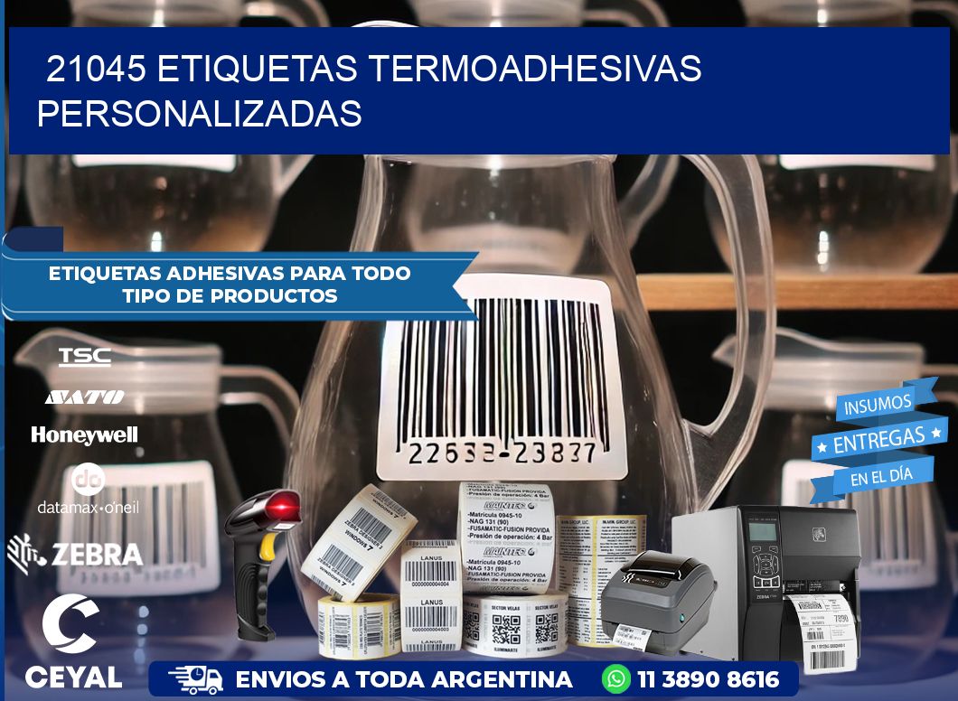 21045 Etiquetas termoadhesivas personalizadas