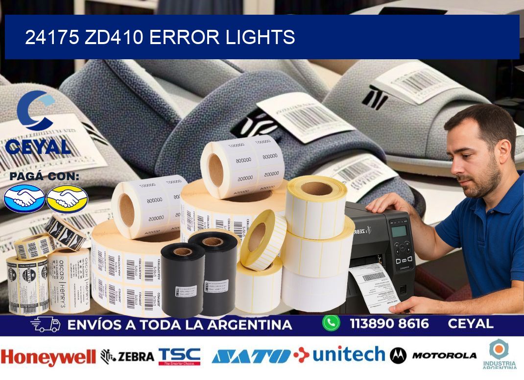 24175 ZD410 error lights