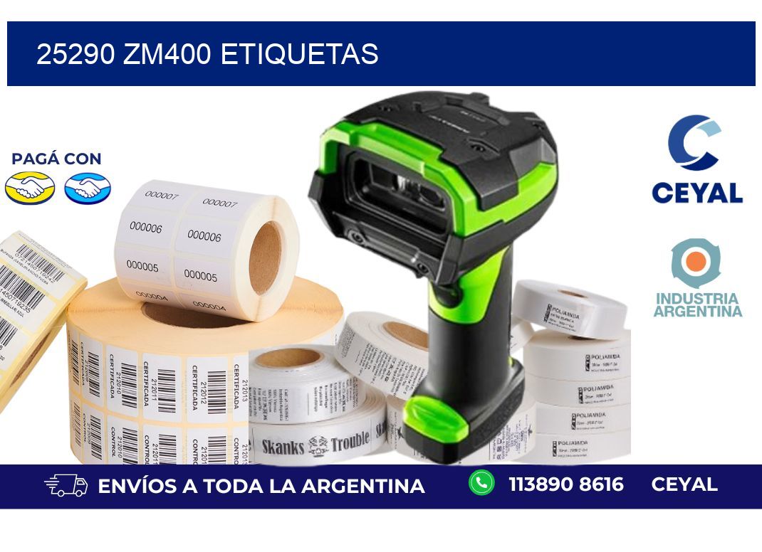 25290 ZM400 etiquetas