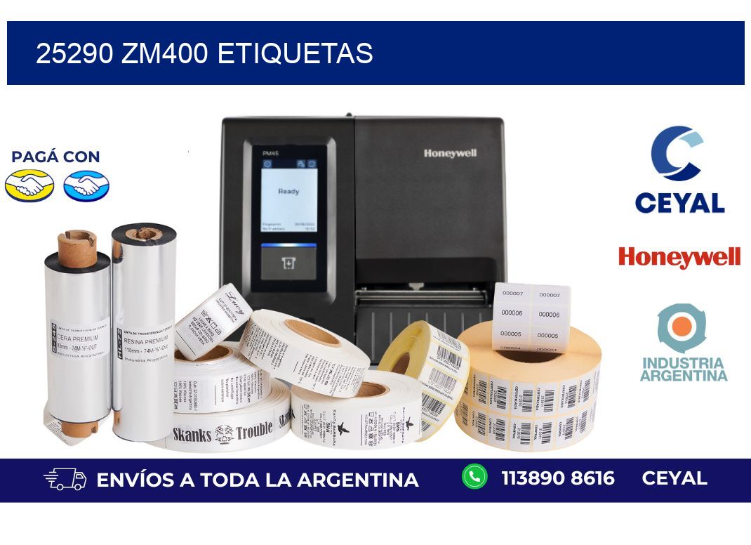 25290 ZM400 etiquetas