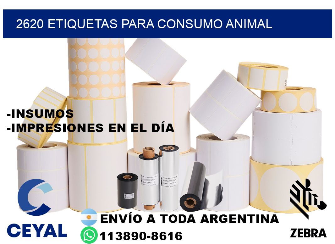 2620 Etiquetas para consumo animal