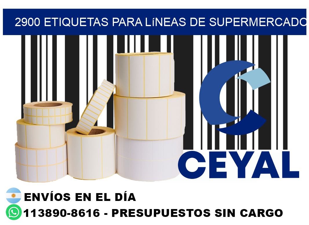 2900 Etiquetas para líneas de supermercado
