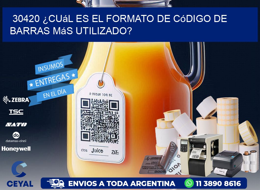 30420 ¿Cuál es el formato de código de barras más utilizado?