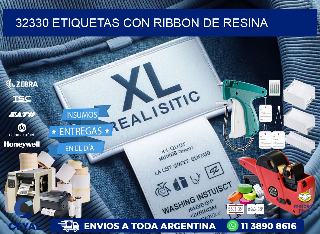 32330 etiquetas con ribbon de resina