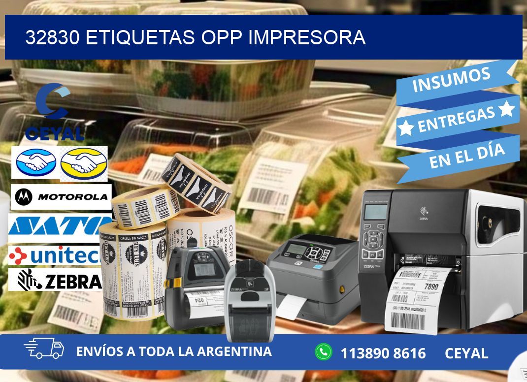 32830 etiquetas opp impresora