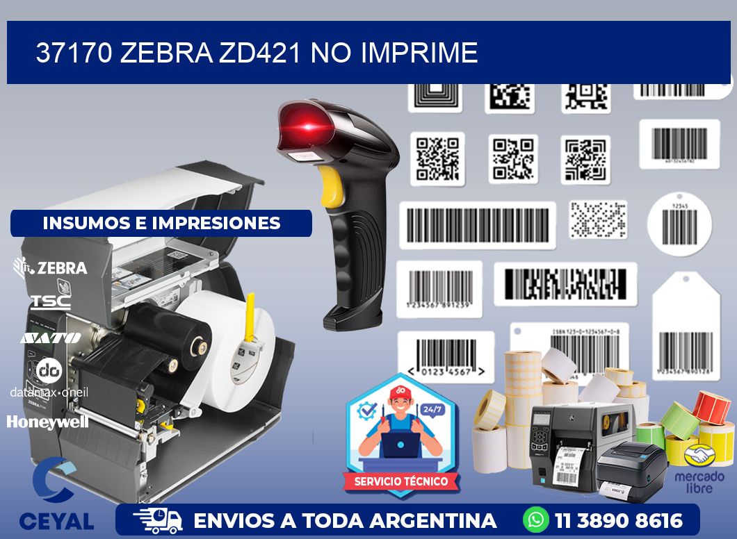 37170 Zebra ZD421 no imprime
