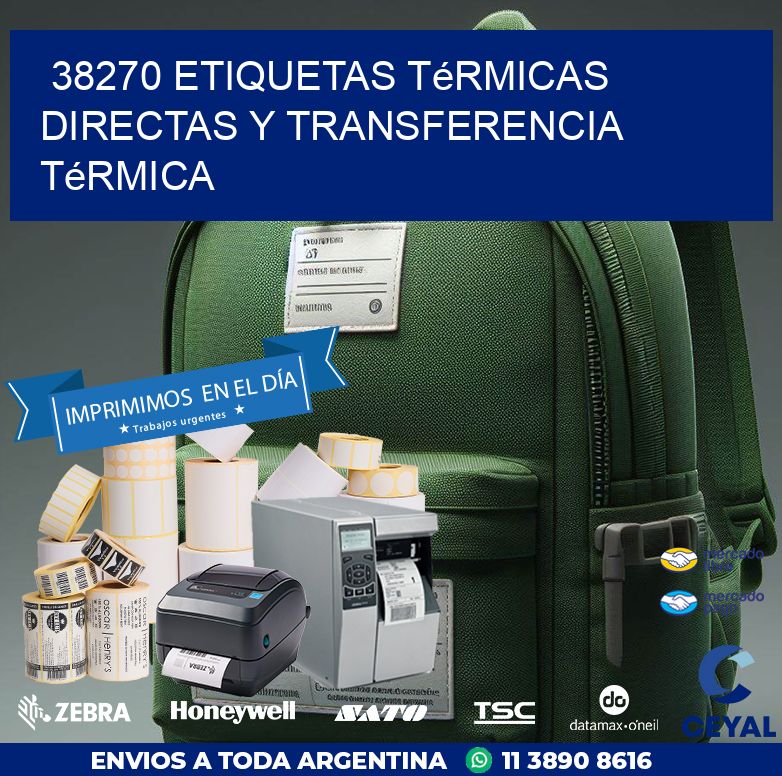 38270 etiquetas térmicas directas y transferencia térmica