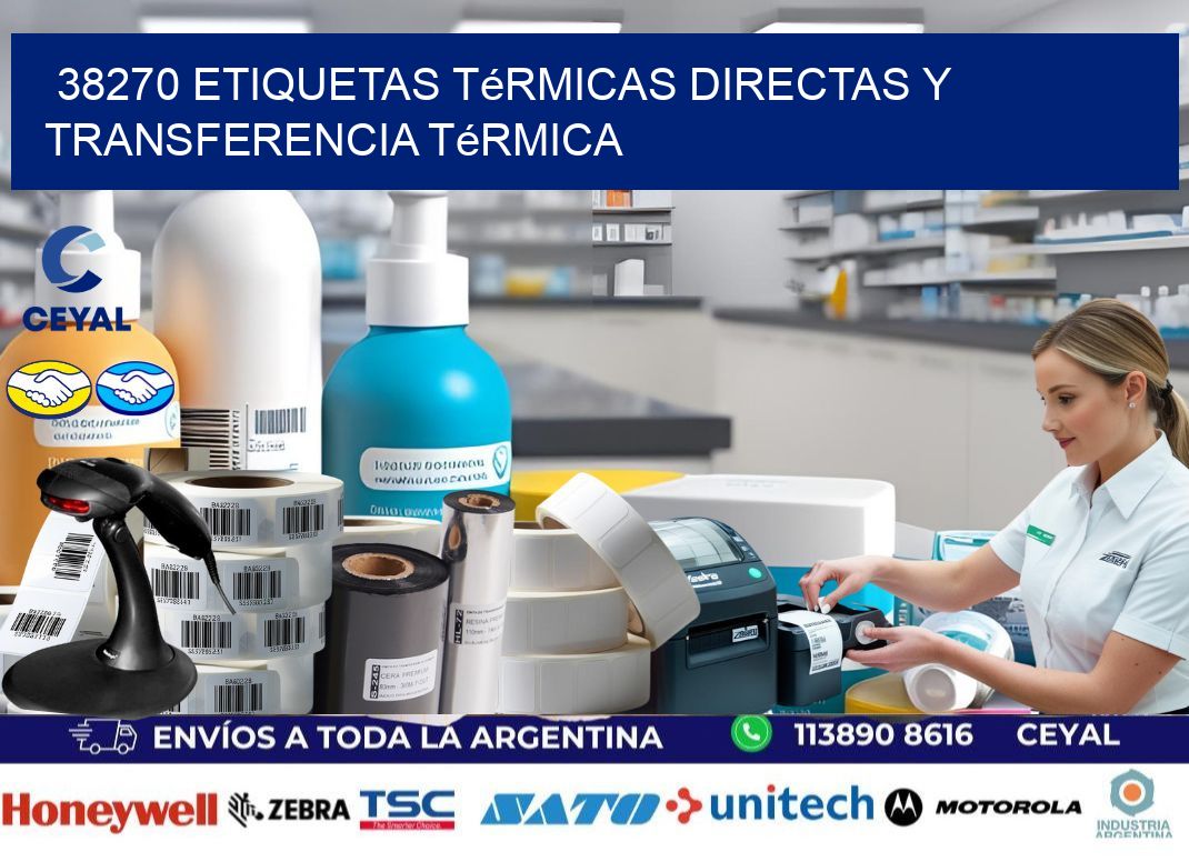 38270 etiquetas térmicas directas y transferencia térmica