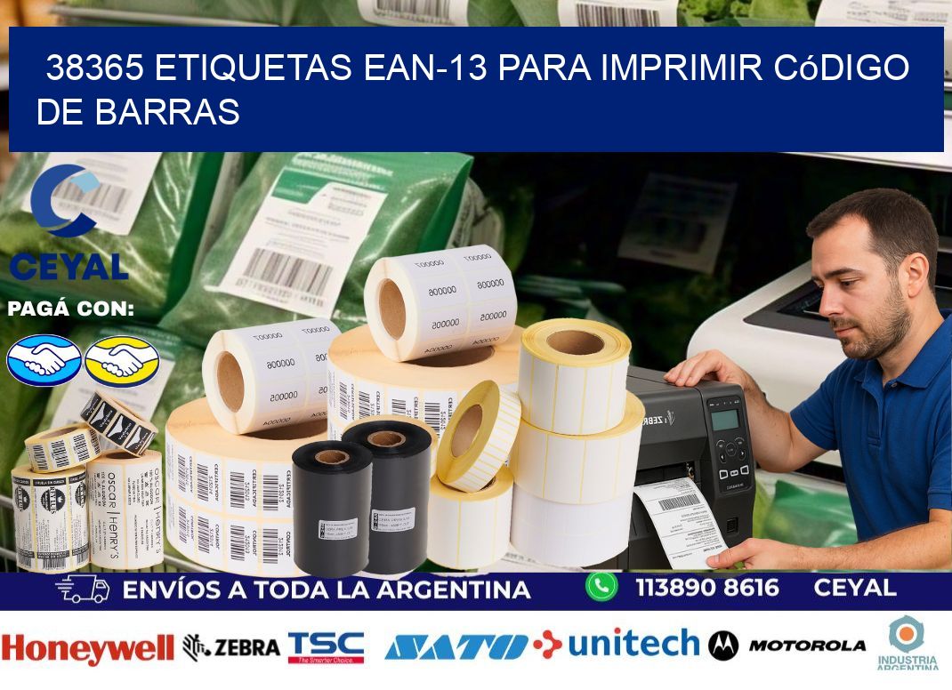 38365 etiquetas ean-13 para imprimir código  de barras