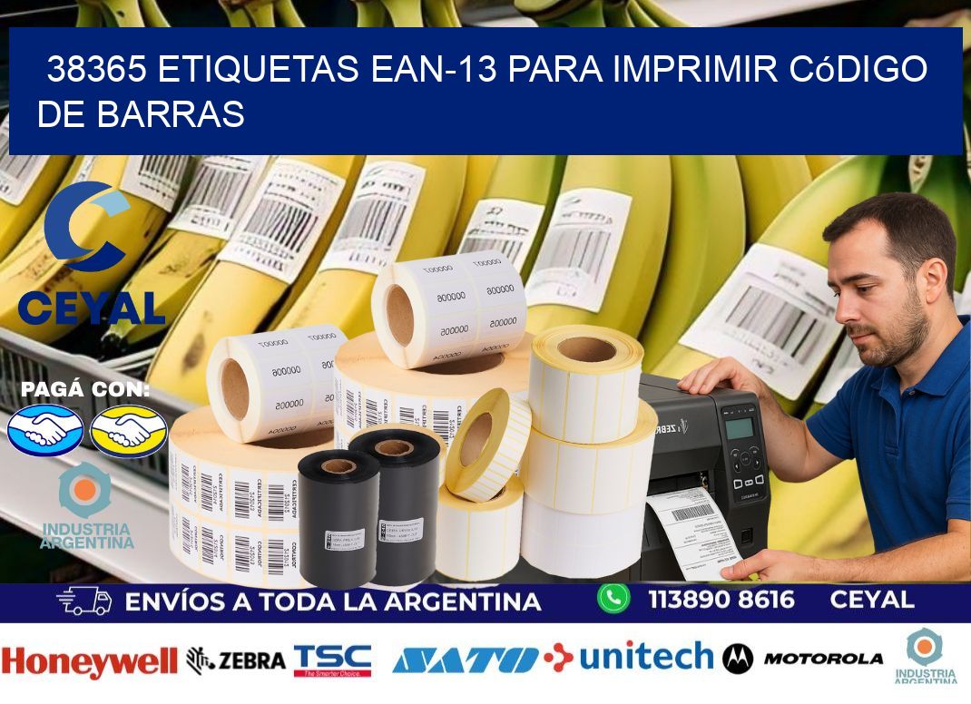 38365 etiquetas ean-13 para imprimir código  de barras
