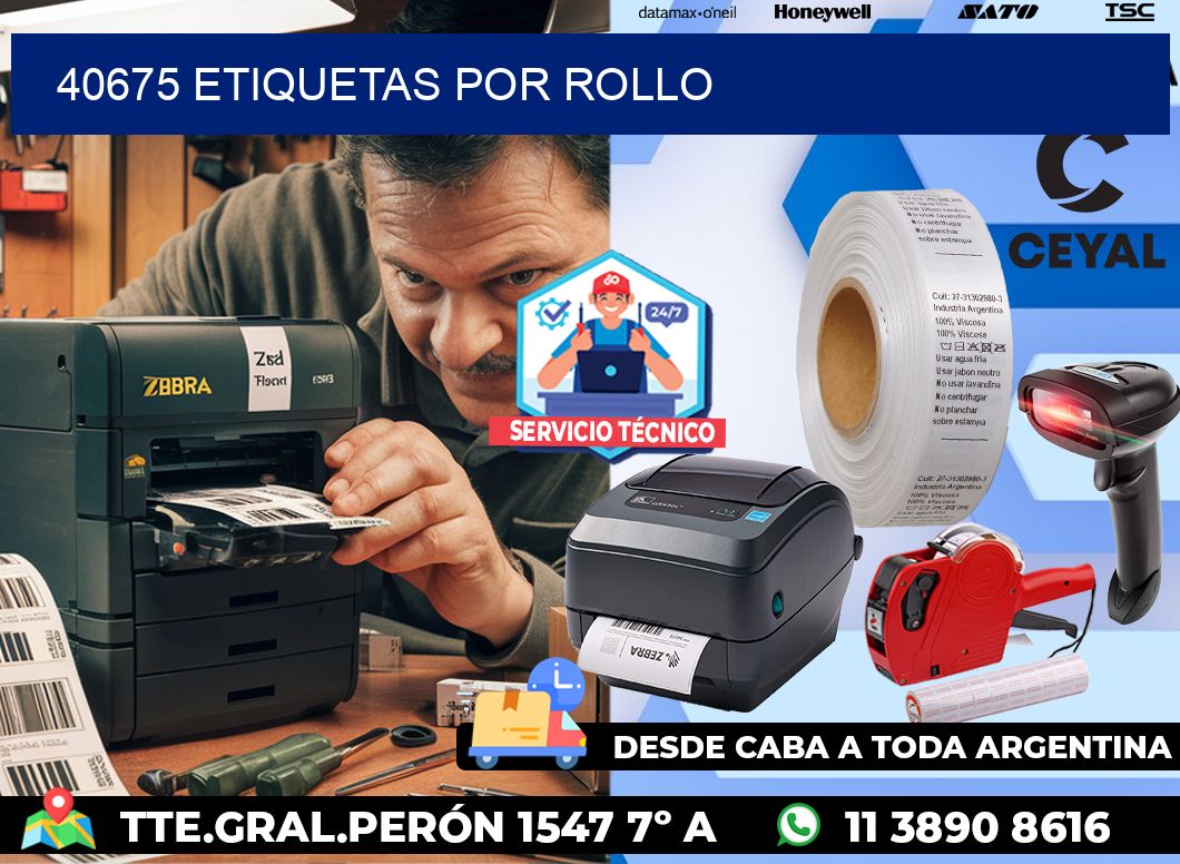 40675 Etiquetas por rollo