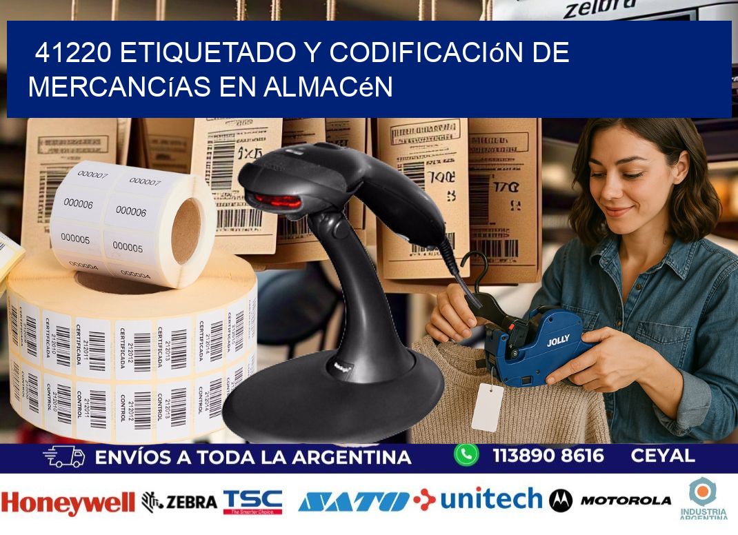 41220 Etiquetado y codificación de mercancías en almacén